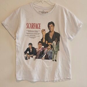 Scarface Movie Graphic T Shirt Tony Montana White Mens Size M